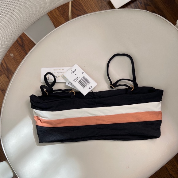 NWT L*space rebel stripe bikini top - Picture 2 of 2